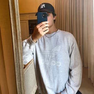 GRAY ADIDAS FADED MIRRORED SWEATSHIRT. Can fit medium or large.